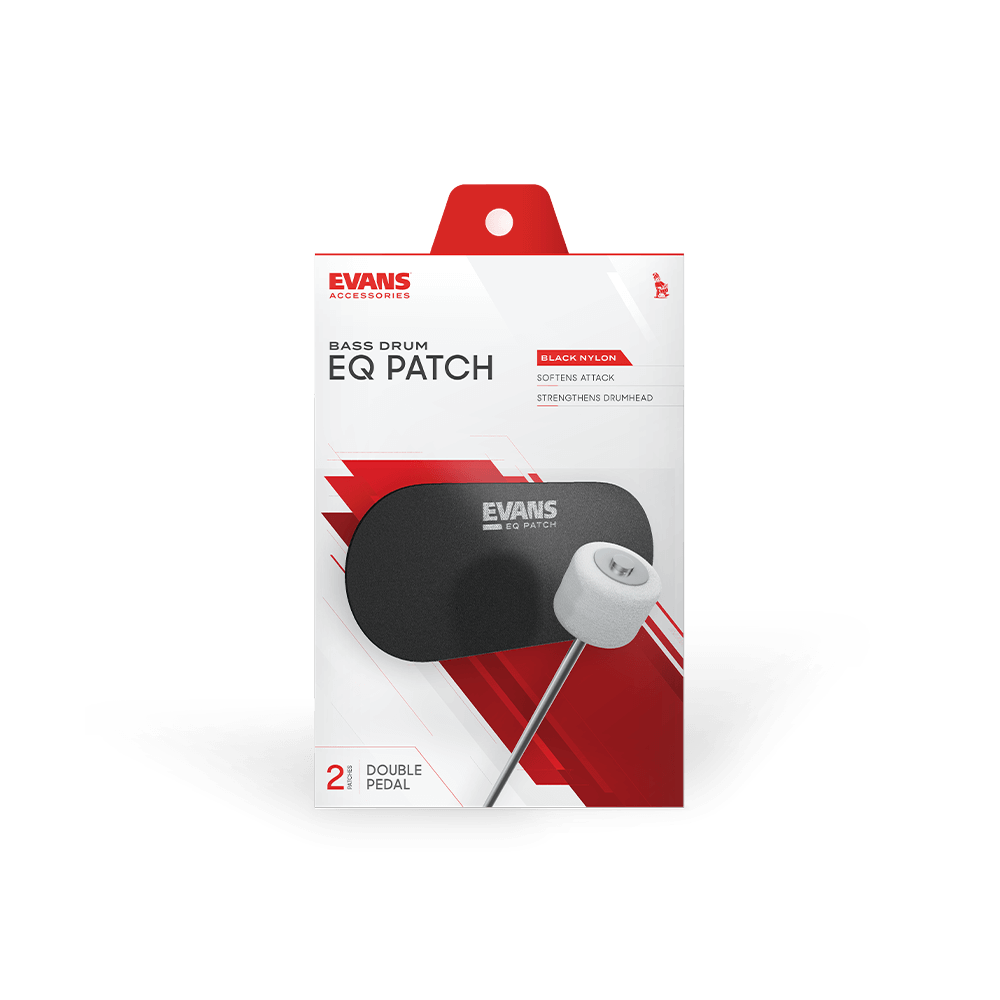 Evans EQ Patch - Black Nylon Double Patch - Pack of 2