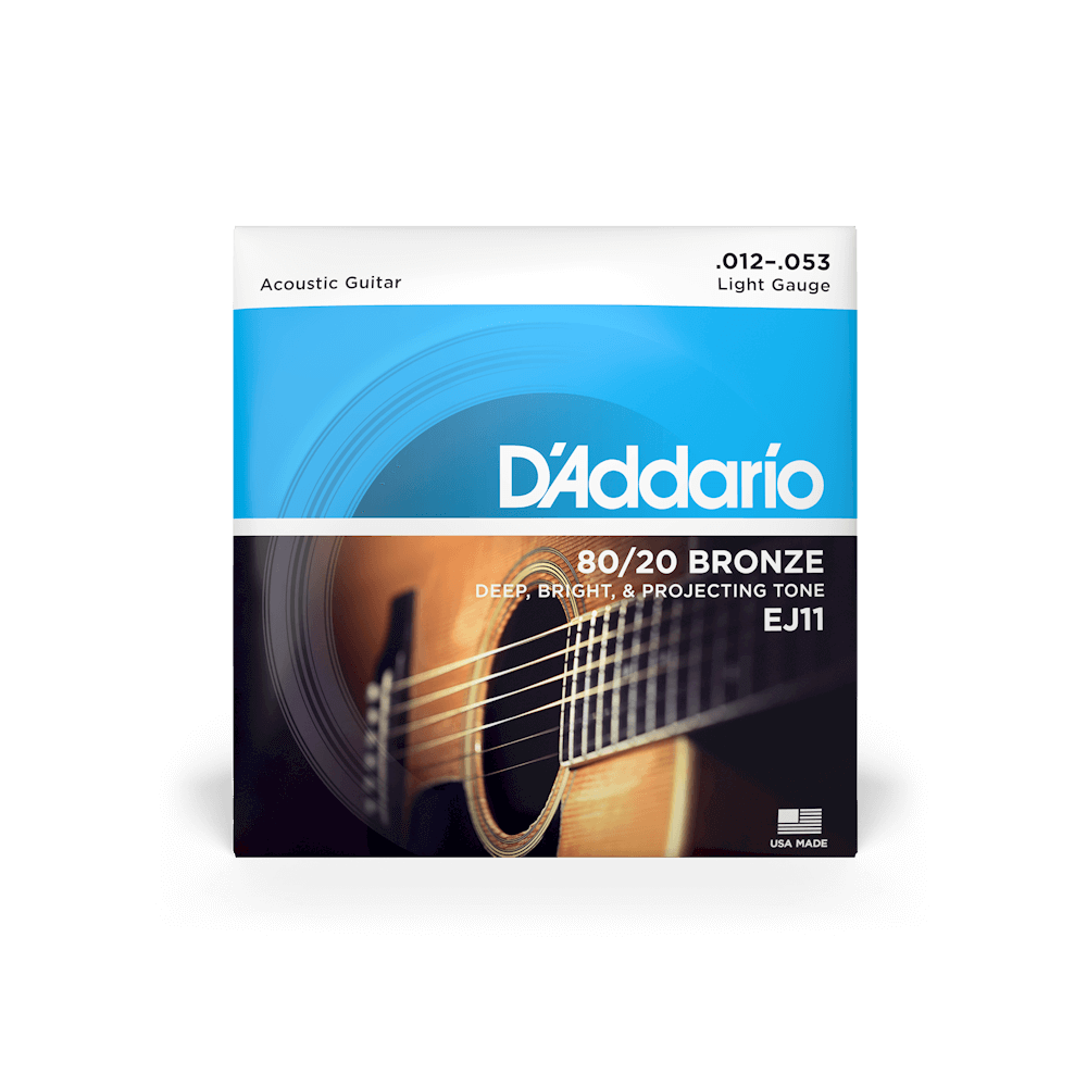 D'Addario 80/20 Bronze 12-53 Light Acoustic Guitar Strings