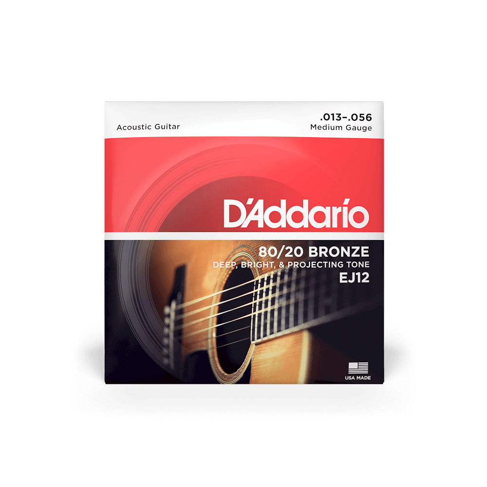 D'Addario 80/20 Bronze 13-56 Medium Acoustic Guitar Strings