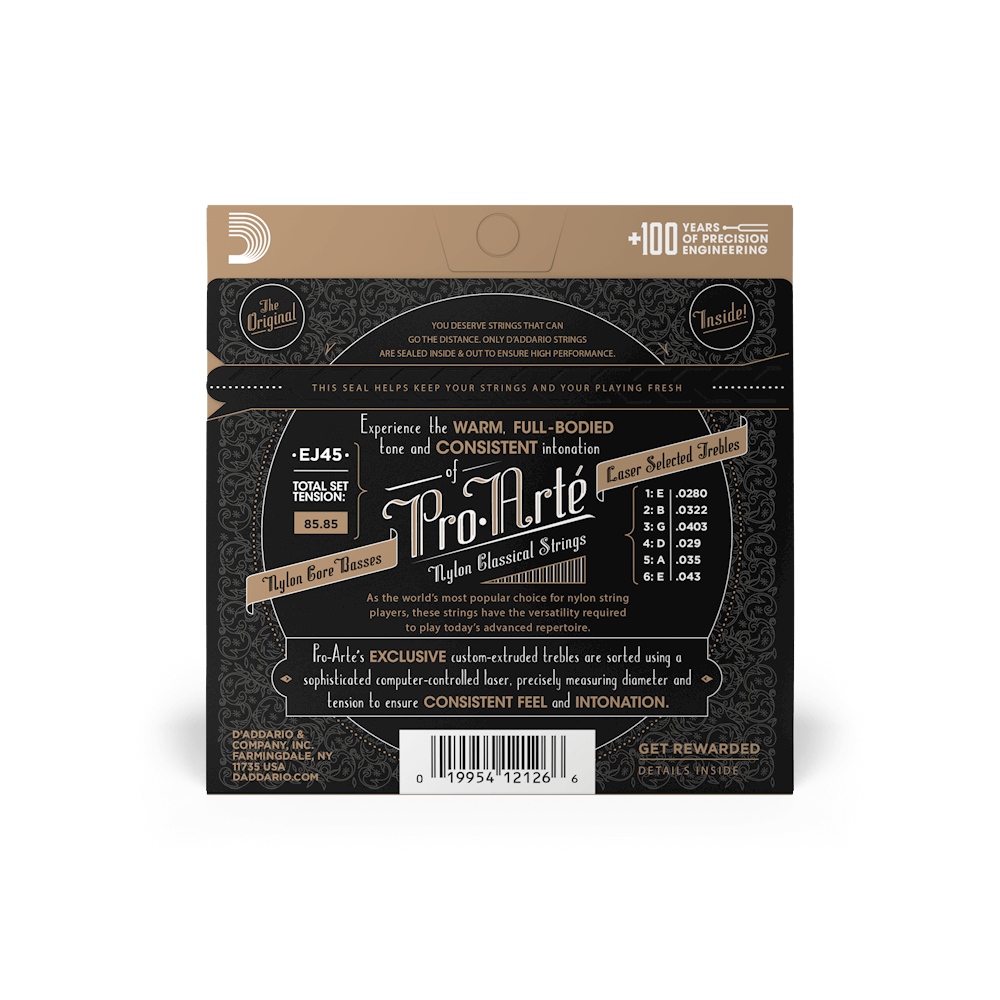D'Addario Pro-Arté Normal Tension Nylon Classical Guitar Strings