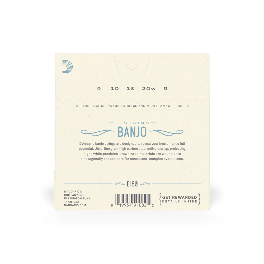 D'Addario 09-20 Regular Light Set Banjo Strings
