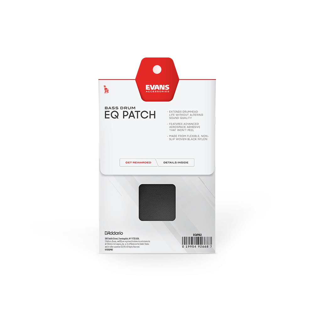 Evans EQ Patch - Black Nylon Double Patch - Pack of 2