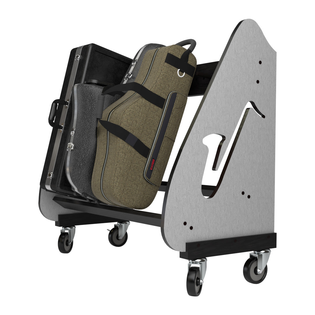 The Band Room™ Mobile Saxophone Case Storage Rack for Music Teachers